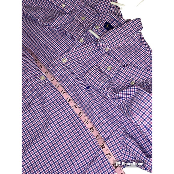 Polo Ralph Lauren Shirt Mens XL Pink Blue Checkered Blue Pony Button Down - Picture 3 of 6